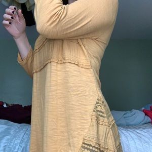 Long sleeve long light shirt with designs